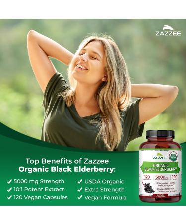 Zazzee Organic Seasonal Immune Support Bundle | Organic Cat s Claw 20:1 Extract Plus 10:1 Sambucus Black Elderberry Capsules | Non-GMO Vegan & ISO Lab Tested - Buy Online on GoSupps.com