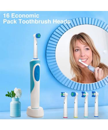 Redtron 16 Oral-B Replacement Brush Heads - Compatible with Precision Clean 3D Whitening & Sensitive Clean - Deep Cleaning for Optimal Oral Care - Buy Online on GoSupps.com