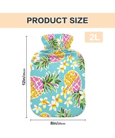 Comfort & Relief: Pineapple Hot Water Bottle 2L with Cover | Sore Muscles & Arthritis Pain Relief | International Shipping - Buy Online on GoSupps.com