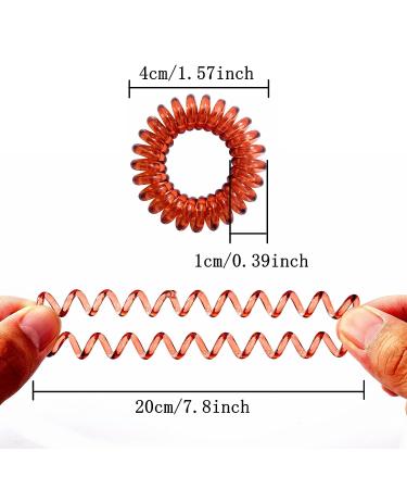 24 Pcs Elastic Spiral Hair Ties - No Crease Coil Ponytail Holders for Women/Girls - Phone Cord Hair Accessories - 6 Colors - Buy Online on GoSupps.com