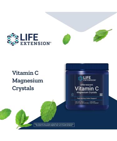 Life Extension Vitamin C-Magnesium Crystals - 180g Powder Supplement for Immune Support - Gluten Free & Non-GMO - Buy Online on GoSupps.com