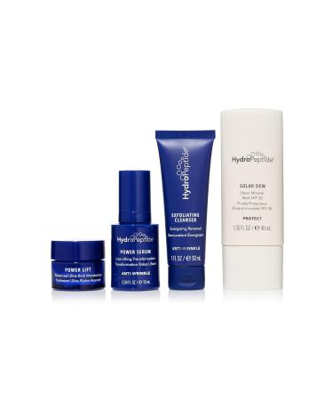 HydroPeptide Summer Skin on-the-Go Regenerative Routine & Travel Size Kit: Power Lift Power Serum Exfoliating Cleanser & Solar Dew Mineral Melt SPF30 - Buy Online on GoSupps.com