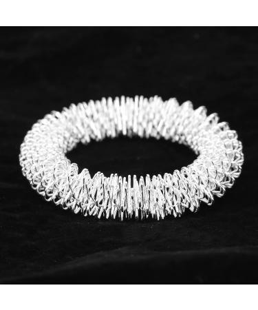 Buy Silver Wrist Massage Ring - Acupressure Therapy for Pain Relief & Stress Relief | International Shipping Available - Buy Online on GoSupps.com