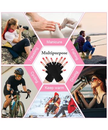ACWOO UV Gloves for Gel Nails 2 Pair UV Protection Gloves for Manicures Anti UV Gloves for Nail Lamp Manicures Dryer Nail Skin Care Fingerless UV Protection Gloves Protect Hands from UV Harm 2 Pairs Black - Buy Online on GoSupps.com