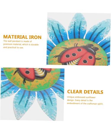 Artibetter Home Wall Ornament Iron Pendant Interior Decor Plant Signs Decor for Home Sunflower Home Decor Flower Wall Plaque Iron Craft Flower Wall Pendant 16x16cm Blue - Buy Online on GoSupps.com