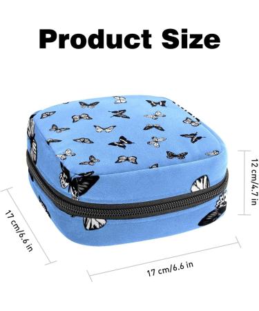 Portable Butterfly Print Menstrual Cup Storage Bag with Zipper - Period Kit Pouch for Women/Girls - Color 3 - Buy Online on GoSupps.com