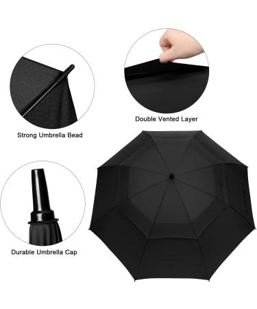 Prospo 62 inch Golf Umbrella - Large Auto-Open Windproof Stick Umbrella Black - Buy Online on GoSupps.com