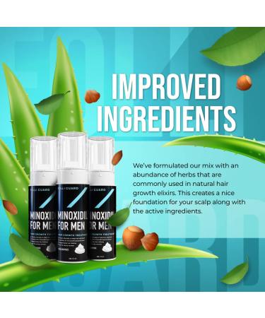 Minoxidil 5% Foam by FolliGuard - 3 Month Supply | Hair Regrowth for Men with Biotin and Herbs - Buy Online on GoSupps.com