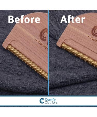 Comfy Clothiers Multi-Fabric Cedar Wood Sweater Comb - Defuzz Cashmere, Wool & More - Lint & Pilling Remover for Refreshed Clothes - Buy Online on GoSupps.com