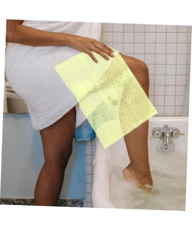Healeved Bath Towel Men Body Scrubber Dead Skin on Back Remover Body Exfoliator Bathing Sponge Exfoliating Body Scrubber Esponja para Ba arse Back Washcloths Bath Wipe Nylon Strip 30x80x0.2cm Yellow - Buy Online on GoSupps.com