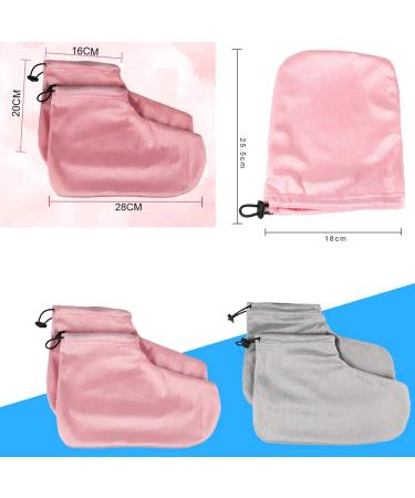 Paraffin Wax Heated Booties & Gloves Set | Spa Therapy for Hands & Feet | Pink Wax Warmer | Beauty Care Essentials - Buy Online on GoSupps.com