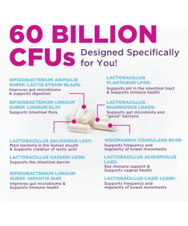 Probiotics 50 Billion CFU per Serving - 10 Strains + Prebiotics - Digestive Health Gut & Immune Support - Supports Occasional Constipation Gas & Bloating for Women & Men Shelf Stable - 60 Capsules 60 Count (Pack of 1) - Buy Online on GoSupps.com