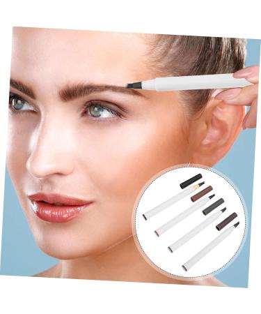 FOYTOKI 4pcs Four Forked Eyebrow Pencil Eyebrow Pencil Brown Eyeliner Pencil Make up Kit Travel Makeups Abs - Buy Online on GoSupps.com