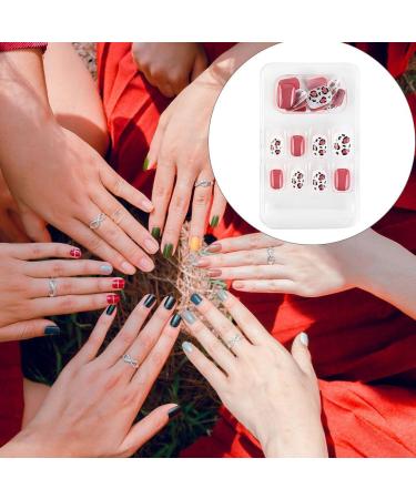 dijiusidy False Nail Fashionable Various Shapes Fingernail Full Coverage Strong Viscosity Adjustable Paster for Manicure Art 17 F741 17 1 count (Pack of 1) - Buy Online on GoSupps.com