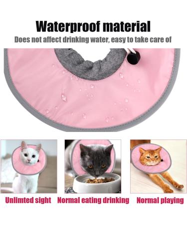 Cat Recovery Collar Adjustable Cat Neck Protective Cat Collar Waterproof Elizabethan E Collar for Cats Kittens Puppies after Surgery to Stop Licking Wounds (Pink) - Buy Online on GoSupps.com