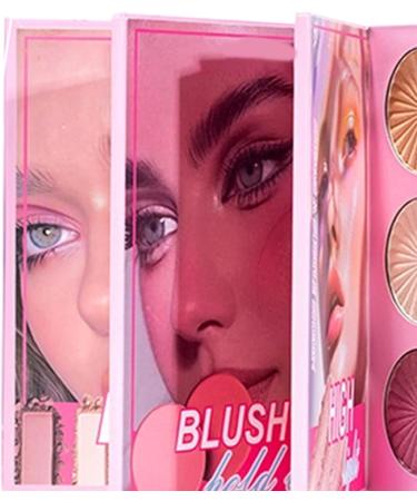 Make Up Palette 43Color Waterproof Blush Highlighter Contour Travel Eyeshadow Palette Portable Cosmetic Kit For Party Wedding Photoshoot Christmas Birthday Daily Makeup Ladies - Buy Online on GoSupps.com