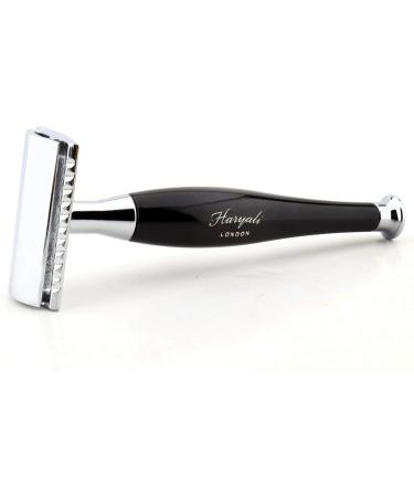 Haryali London Luxurious 5-Part Shaving Set for Men | Double-Sided Razor Black Brush Stand Soap & Bowl - International Shipping Available - Buy Online on GoSupps.com