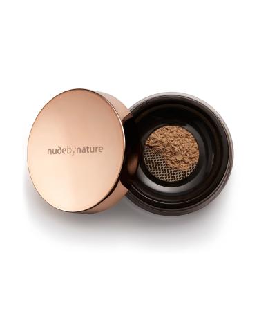 Nude by Nature Radiance Loose Powder Foundation 100% Natural Cruelty Free & Vegan Ingredients Long-Lasting Satin Finish with Modular Coverage Sun Protection SPF 15 W8 Classic Tan