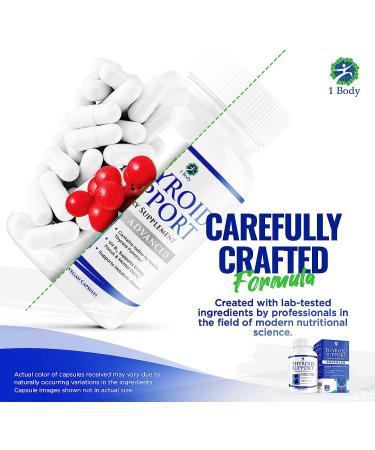 Thyroid Support Supplement with Iodine - 60 Capsules | Boost Metabolism & Energy - Buy Online on GoSupps.com