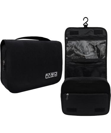 Hanging Toiletry Bag | Large Capacity Waterproof Travel Cosmetic Bag | Men and Women Bathroom Storage (Black) - Buy Online on GoSupps.com