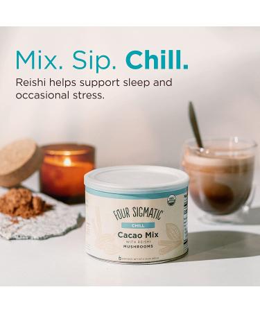 Four Sigmatic Reishi Mushroom Hot Cacao Mix | Stress & Sleep Support | Vegan & Gluten-Free | USDA Fair Trade | 30 Servings - Buy Online on GoSupps.com