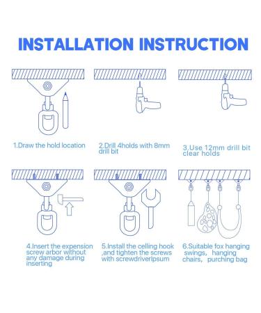 2 Pack Heavy Duty Swing Hangers - 1200 lb Capacity, Stainless Steel, 360 Rotate - for Swing Set, Hammock Chair, Yoga Swing - Buy Online on GoSupps.com