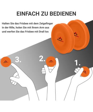 3 Set Mini Frisbee - Fly Over 60 Meters | Trendy Neon Orange Alternative to Traditional Frisbee - Perfect for International Shipping! - Buy Online on GoSupps.com