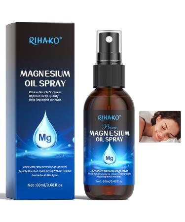 Pure Magnesium Oil Spray 100 Organic Magnesium Oil for Feet Effective in Relieving Muscles Pure Natural Topical Magnesium Spray Easy to Use 60ml