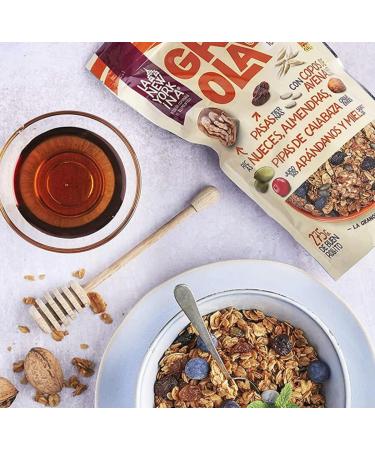 LA NEWYORKINA Granola Original 275gr - Cooked with Extra Virgin Olive Oil and Asturian Honey - Natural Products - Rich in Omega 3 - 100% Artisanal Production - Recyclable Packaging - Buy Online on GoSupps.com