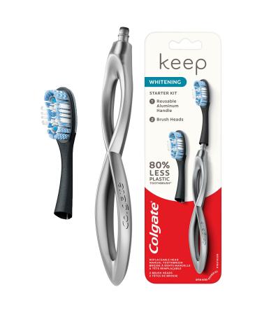 Colgate Keep Manual Toothbrush Whitening Starter Kit - Silver, 1 count Starter Kit (Silver) - Buy Online on GoSupps.com