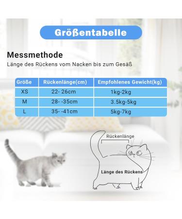 Buy Lollanda Katzenbody - Recovery Suit for Cats After Surgery | Surgical Suit for Abdominal Wounds | Comfortable Relaxation Suit (Blue M) - International Shipping Available - Buy Online on GoSupps.com