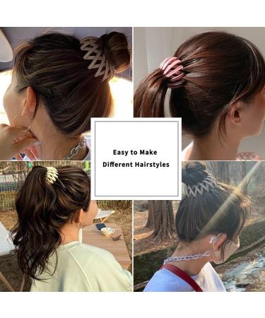 Bird Nest Magic Hair Clip - Expandable Hair Bun Maker Hair Accessories for Women Ponytail Holder Hair Bun Clip for Thin Thick Fine Curly Hair Plastic Hair Barrettes Hair Scrunchies (Mix c) - Buy Online on GoSupps.com