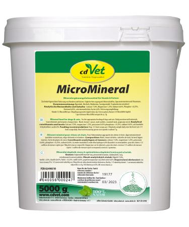 CDVet Micromineral Hund & Cat 5000G - Dietary supplement for pets with minerals and trace elements such as magnesium and calcium as well as vitamins 5 kg (1 Pack) single