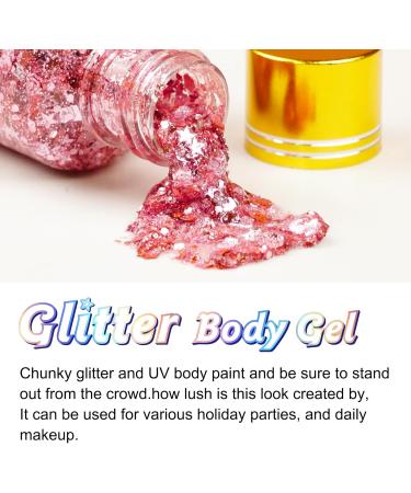 Body Glitter Gel Long Lasting Body Shimmer Gel Face Glitter for Body Face Lip Eye Hair Nails Glitter Makeup Liquid Body Glitter Gel for Festival Art Party Halloween Makeup (6 Pack) 5PCS Body Glitter Gel - Buy Online on GoSupps.com