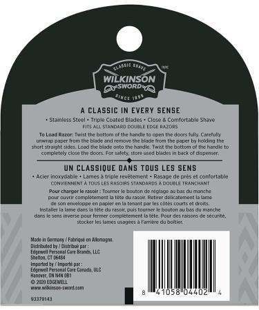 Wilkinson Sword Vintage Double Edge Safety Razor Blades Pack of 10 - Buy Online on GoSupps.com