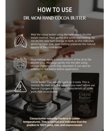 Organic Raw Cocoa Butter | 100% Pure Natural & Unrefined 3 53 oz for Skin and Hair Care - Buy Online on GoSupps.com