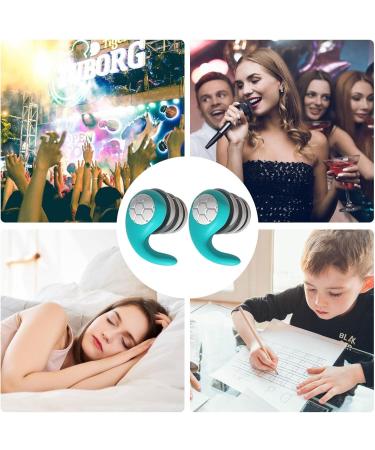 Ear Plugs Sleep | Waterproof Sleep Earplugs - Three Layers of Mute Waterproof Silicone Reusable Hearing Protection with Box for Noise Sensitivity Cyan Blue - Buy Online on GoSupps.com