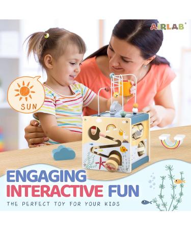 Shop Airlab Motor Cubes - Montessori Activity Center for Babies & Toddlers | Wooden Motoric Toys | Perfect Learning Gift - Buy Online on GoSupps.com