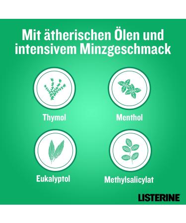 Buy LISTERINE Fresh Mint 600 ml | Antibacterial Mouthwash with Essential Oils for Fresh Breath | International Shipping Available - Buy Online on GoSupps.com