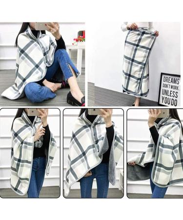 Old Man Shawl Shoulder Warm Blanket Wheelchair Blanket Multi Purpose Cloak Blanket Thickening Old Man Shawl Wheelchair Warm Lap Blankets Thickening White Yellow+green 125*70cm - Buy Online on GoSupps.com