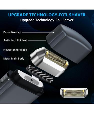 Foil Shaver for Men Close Shave Electric Razor | Cordless Rechargeable Portable Trimmer for Bald Heads & Gifts - Buy Online on GoSupps.com