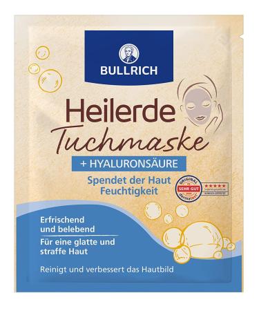 Bullrich Healing Clay Sheet Mask + Hyaluronic Acid | Moisturizer for the skin | Vegan | 1 sheet mask healing clay + hyaluronic acid - Buy Online on GoSupps.com