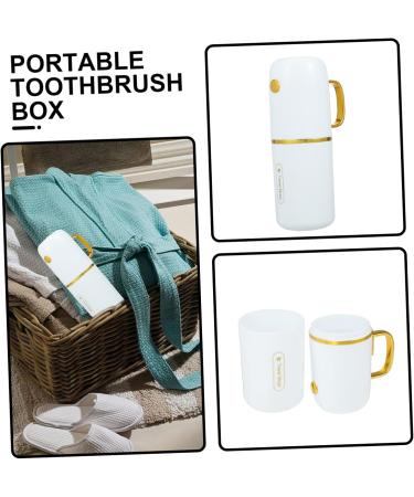 Gatuida Portable Toothbrush Storage Box & Cups | Travel Toothbrush Holder Mouthwash Cup & Shower Accessories | Perfect for International Shipping - Buy Online on GoSupps.com