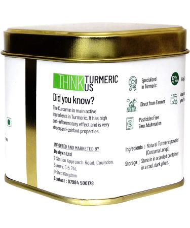Divine Foods High Curcumin Turmeric Powder - 125g Pack | Powerful Anti-Inflammatory & Antioxidant | Grounded Turmeric for Curries/Smoothies - Buy Online on GoSupps.com