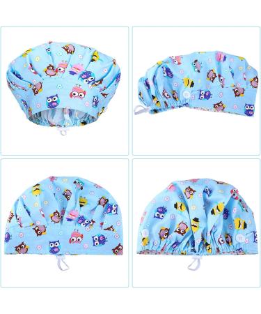 SATINIOR 6-Piece Elastic Bouffant Turban Hats with Buttons and Sweatband - Unisex Working Caps for Hair Covering - Buy Online on GoSupps.com