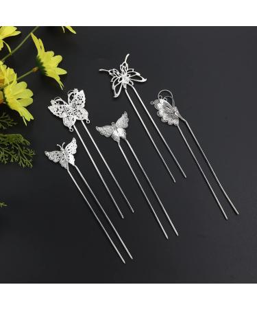 inSowni 12 Pack Silver Chinese Vintage Hair Sticks Pins - Retro Hair Accessories for Women Girls - Buy Online on GoSupps.com