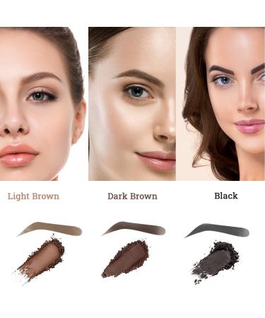 Elegant Charm Eyebrow Stamp and Stencil Kit | 24 Reusable Stencils, Brush, Trimmer | Dark Brown, Long Lasting, Waterproof - Buy Online on GoSupps.com