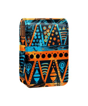 Travel Lipstick Organizer Case Lipstick Case Portable Makeup Bag With Mirror Flower Africa Boho B713o4ktvf