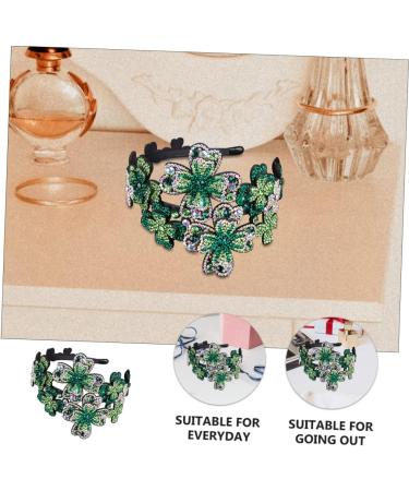 PLAFOPE Headband Headpiece Black Accessories for Women Flapper Hairband Halloween Hair Accessories Scrunchies Crystal Hairband Flapper Rhinestone Hairband Miss Leather Leaf Flowers - Buy Online on GoSupps.com