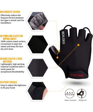 Buy Bildeg Fingerless Bicycle Gloves - Breathable Slip-Resistant Cycling Gloves for Men & Women | MTB Fitness Gear - Buy Online on GoSupps.com